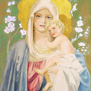Panna Marie mezi květy